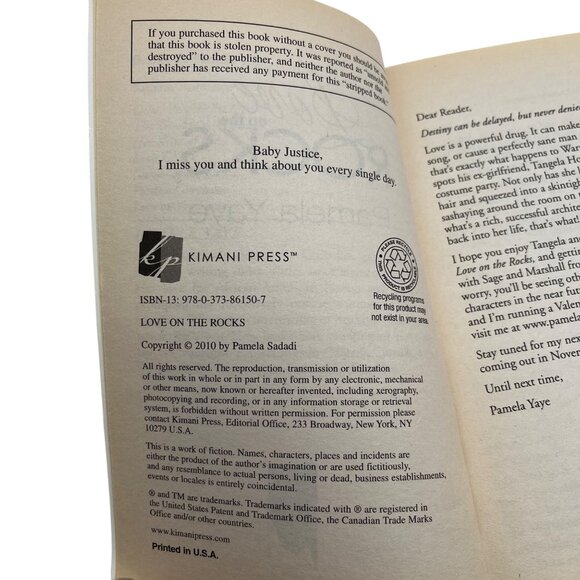 Love On The Rocks By Pamela Yaye 2010 Kimani Romance Paperback - Picture 3 of 11